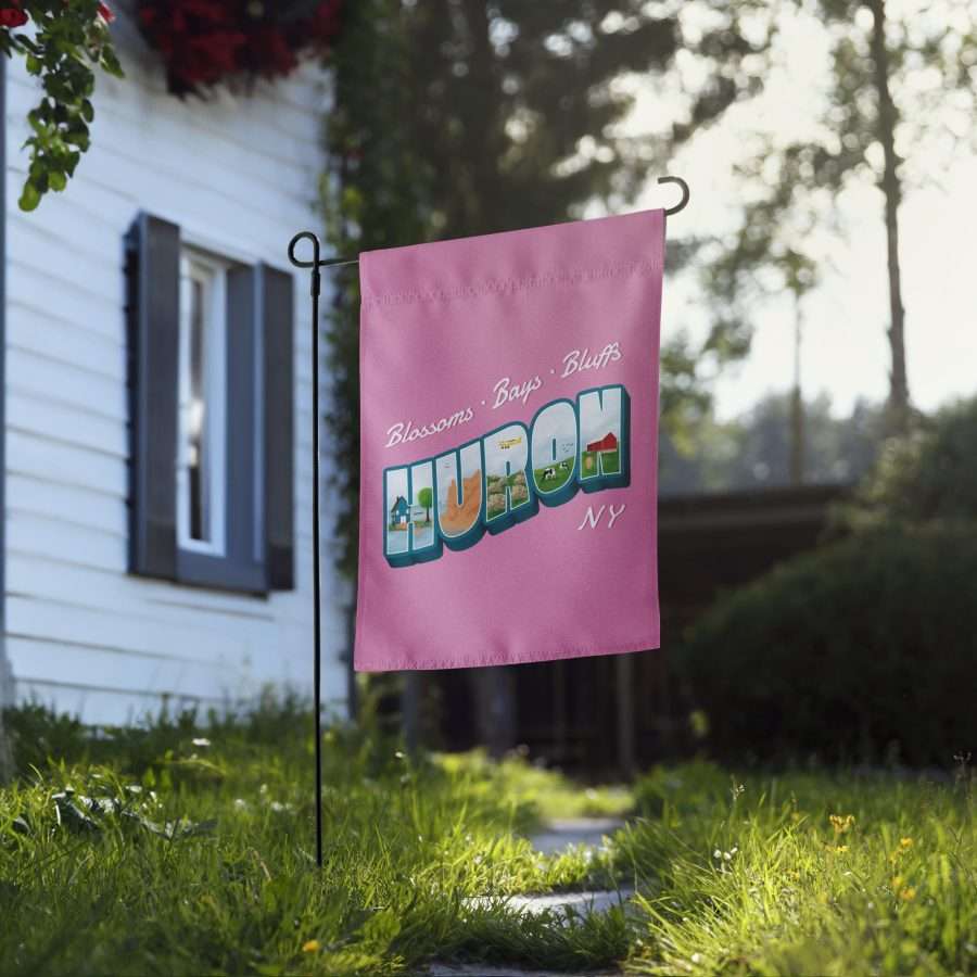 Pink Blossoms Bays Bluffs Garden Flag